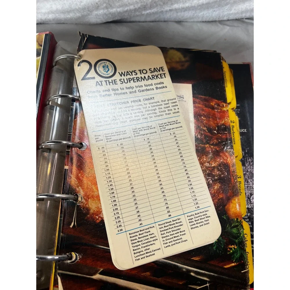 Better Homes and Gardens New Cook Book 1974 Gingham Plaid Binder 8th Edition‎